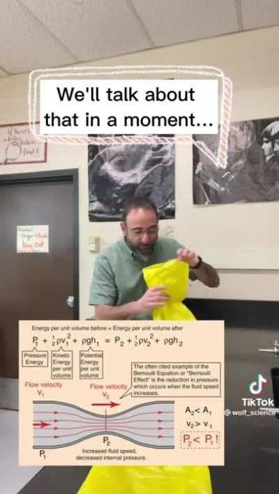 Bernoulli's principle demonstration