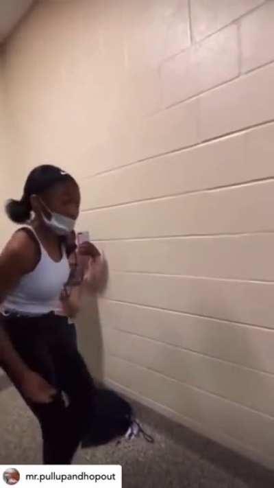 Girl gets beat up for talking shit