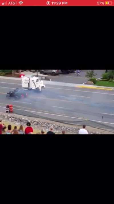World record semi truck jump