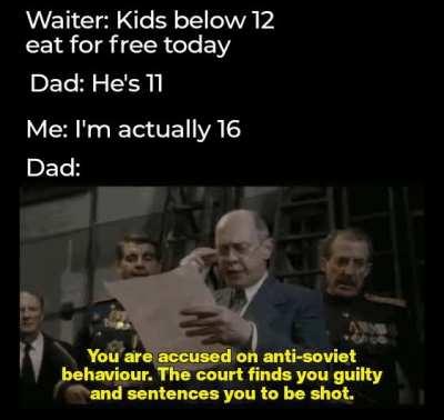 Not allowed to eat dinner