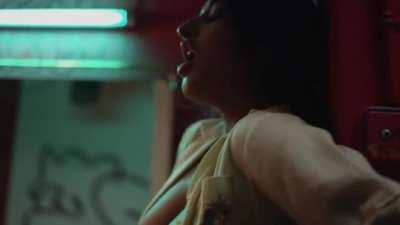 You got a beautiful woman join you in the bathroom. You can't let her go without eating her out.