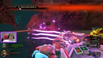 Why it's important to tag enemies in DRG. From my twitch stream of exactly 0 viewers. Green beard thought I was cheating and instantly left after seeing this.