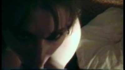 Cum in her mouth and on her chin