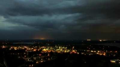 Thunderstorms in the distance