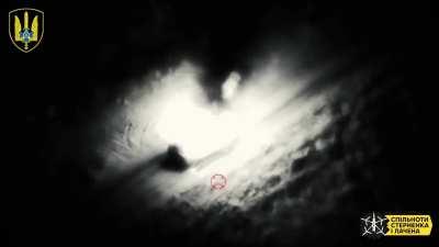 Ukraine's Security Service (SBU) used a thermal/IR-capable FPV strike drone - provided by the Sternenko Drone Fund - to destroy a Loaf and its cargo. June 26, 2024