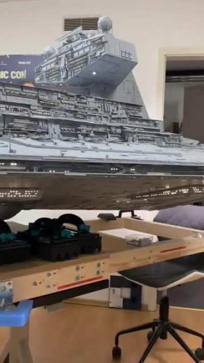 Update on the 3m long Star Destroyer my friend is building [80% done now]