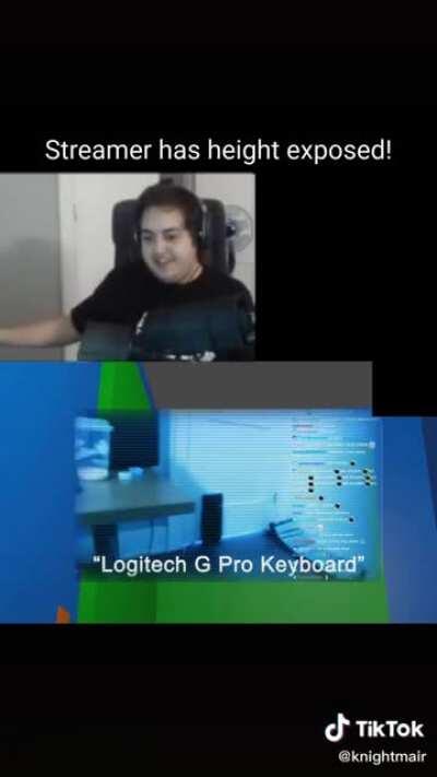 Streamer gets his height exposed