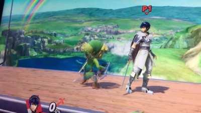 Toon Link with the frame perfect dash dance