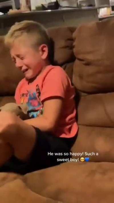 He later named the new puppy Milo :)