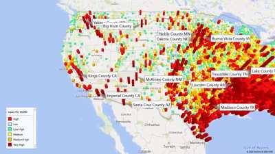 Covid-19 Cases Per 10,000 [OC]