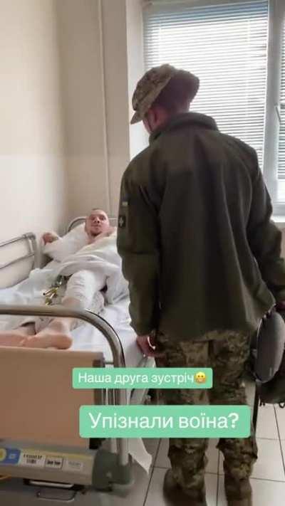 Ukrainian combat medic meets the severely wounded AFU soldier that he rescued in the famous POV video