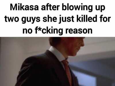 She may as well have pulled out and lit a cigar to make the scene more 'badass'