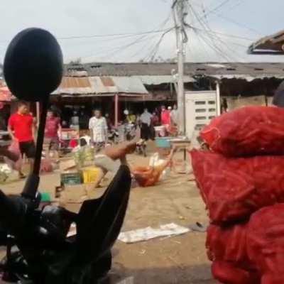 Tourist fights grappler