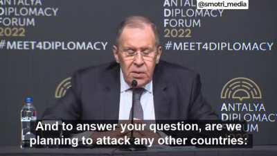 Russian Foreign Minister Lavrov says Russia didn't invade Ukraine