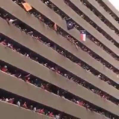 His cap fell off, so they helped to get it back