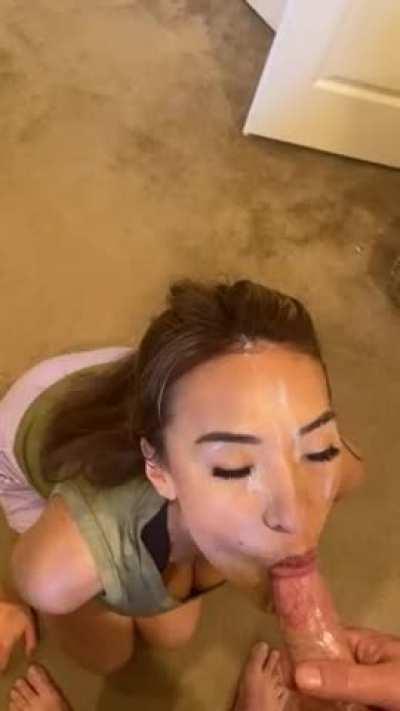 Big Natural Tits Hot GF Cum on Face Facial