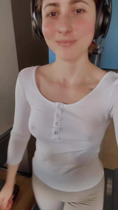 My girls were happy at the gym today