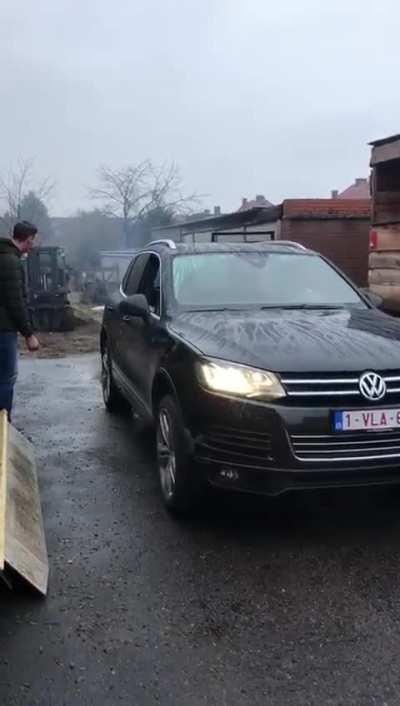 To free a stuck forklift