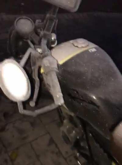 a very Christmassy bike this morning