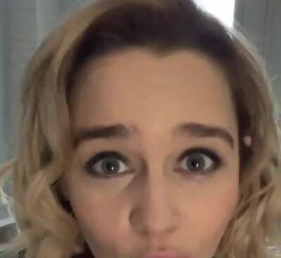 Emilia Clarke just out of frame