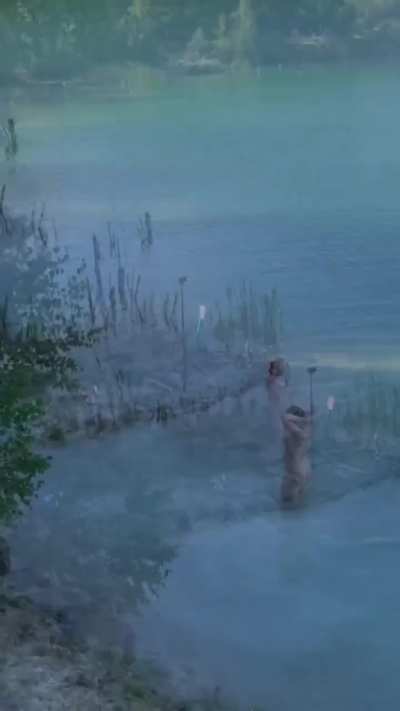 Swimming naked, mud, flashing on a highway #outdoor #flashing