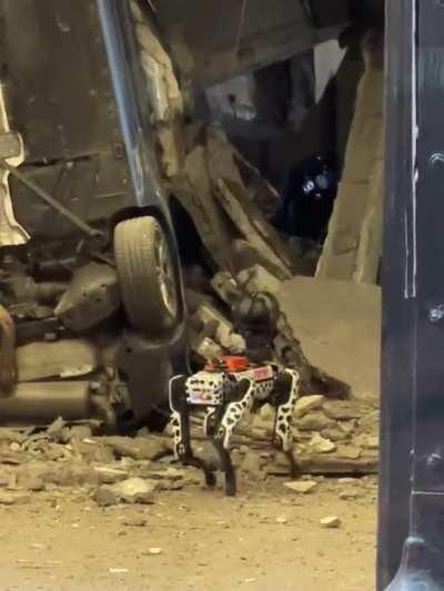 to rescue people in a collapsed parking garage by a $75K robot