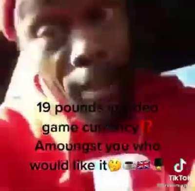 I have I hw i hbar 19 pounds in vebeo game currency