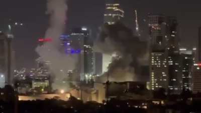 Tel Aviv being hit directly by a Iranian missile