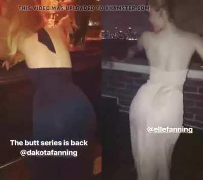 Dakota & Elle Fanning shaking their sexy asses