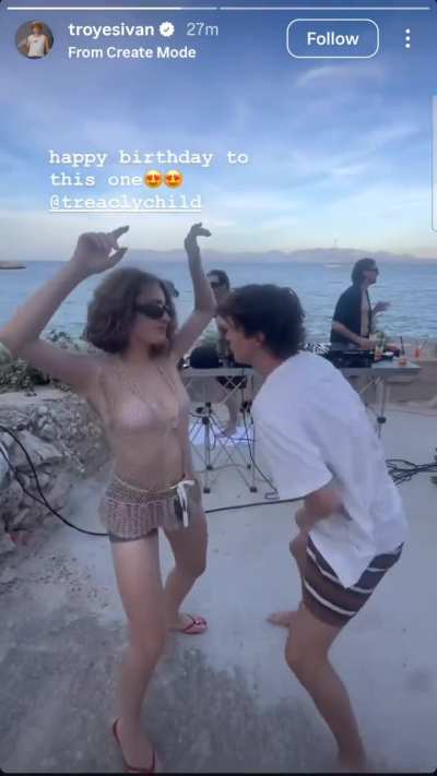 Troye Sivan ig story. Happy birthday to all of us 💀