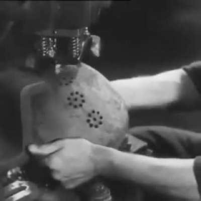 After the war, German helmets were upcycled into kitchen utensils