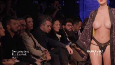 Alejandra Guilmant Showing her Amazing Rack at a Fashion Runway.