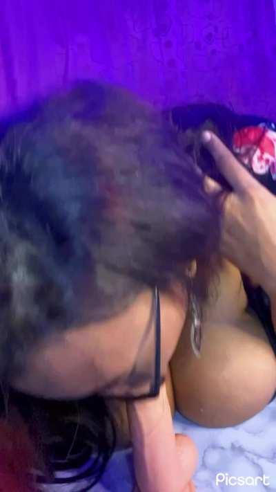 slide your cock down my throat daddy until you suffocate me