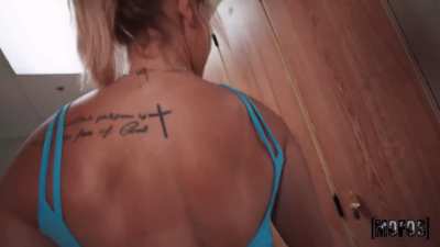 Her big sweaty butt.