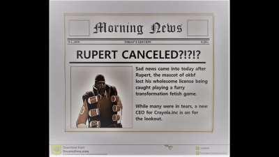 Rupert gets caught playing furry transformation fetish game and gets cancelled (Okbf sad arc)