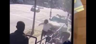Police car hit a group of pedestrians