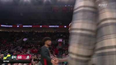 [Highlight] Nassir Little drills the lean in three to beat the 2nd quarter buzzer