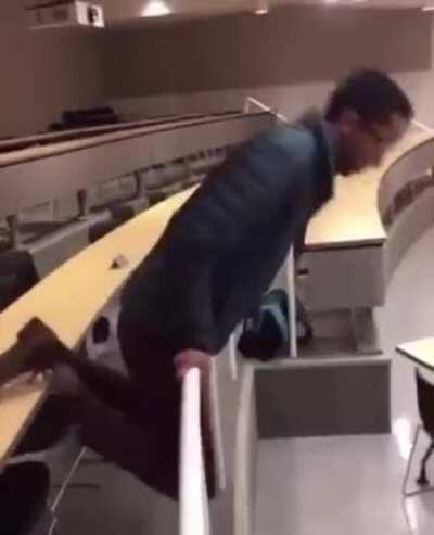 WCGW foolin round in the lecture hall