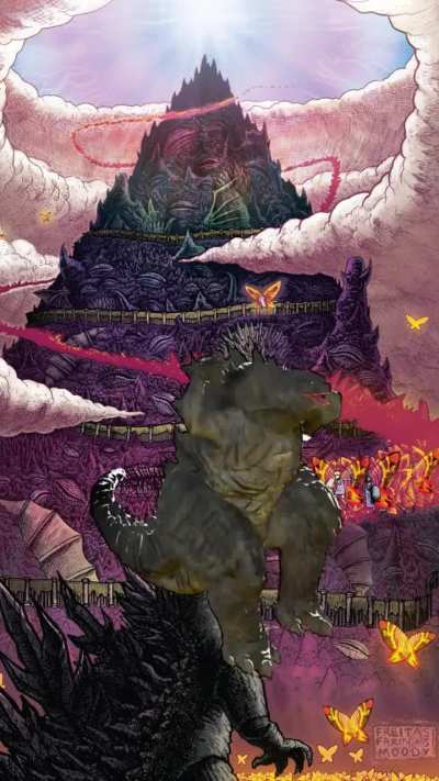 Godzilla when he is in hell