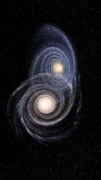 Milky Way and Andromeda colliding 4-5 billion years from now