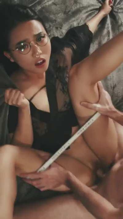 bendy asian chick can't get enough white cock