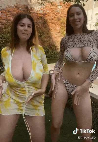 mady gio and her bikini friend