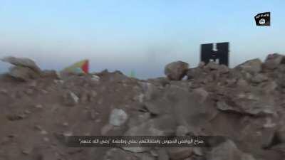 ISIS terrorists attack on an IRGC linked Iranian fighters' post