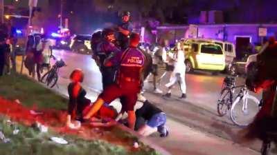 Two girls get shot in the leg while getting jumped