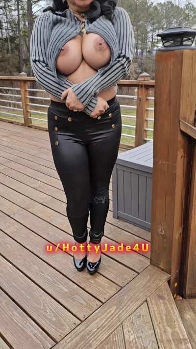 I think my neighbor also saw my Asian titties