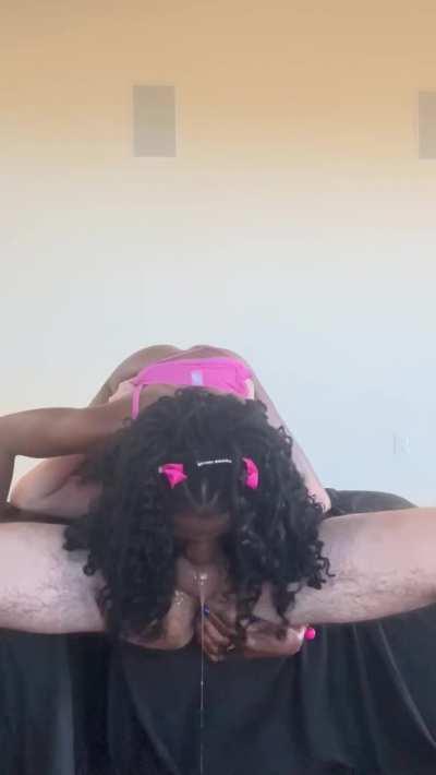 me fucking my own head on a big white dick