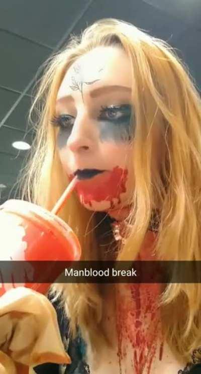 Snuck out of the manor for some slushie.