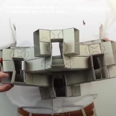 Harvard University researchers designed a paper shifting puzzle that's incredibly calming to watch