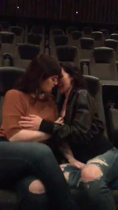 Emily lynne going crazy in the cinema