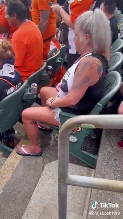 Imagine everyone down the rest of the isle having to step over all that on their way out